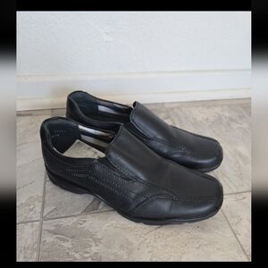 Flexi black loafers size 3